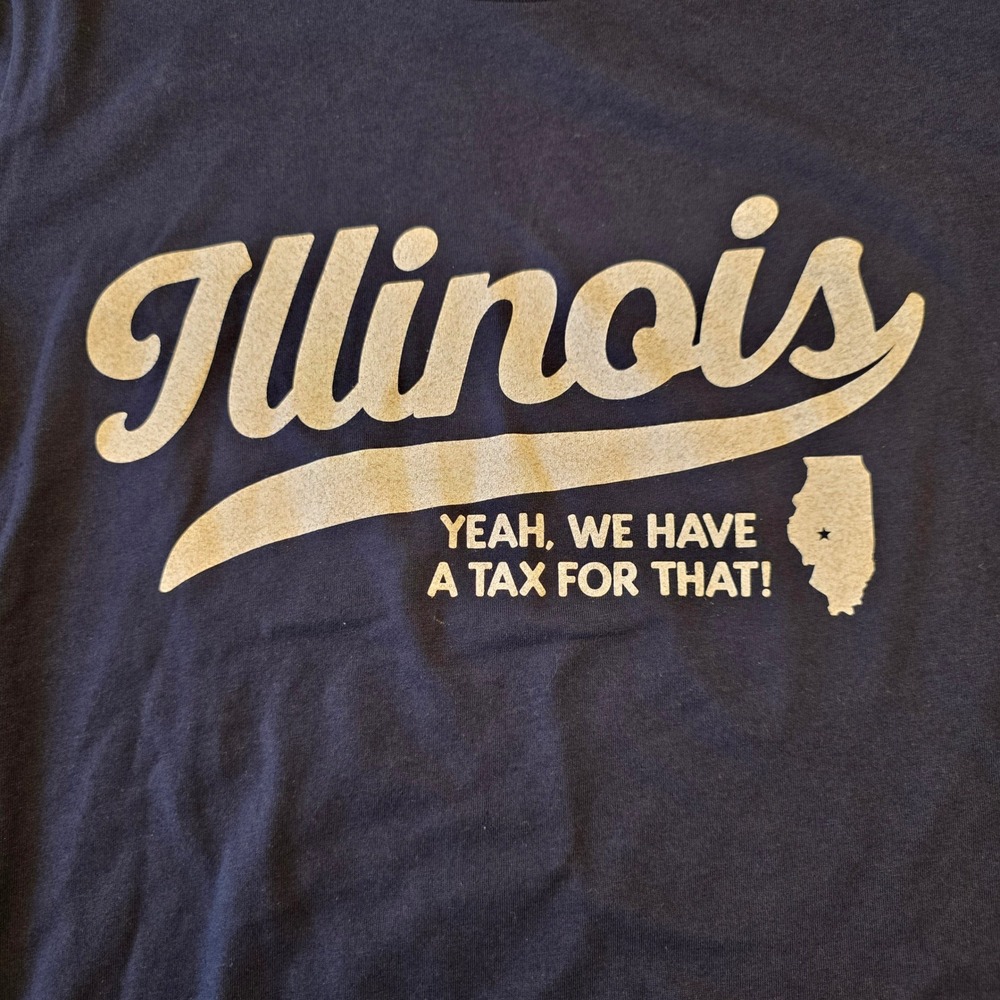 NWT Goose Island Illinois Tax For That Navy Blue Graphic T-Shirt Mens Small - Picture 2 of 10